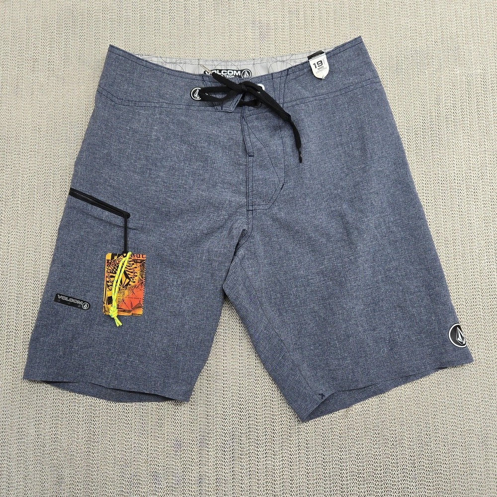 Volcom Board Shorts Mens 29 Blue Mod-Tech 4 Way Stretch Swim Trunks Surf Skate